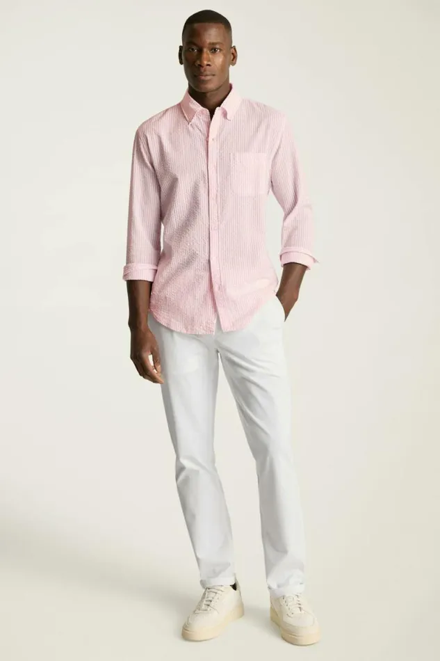 Men Everyday Shirt Rose Morgan Seersucker Stripe Bonobos Casual Shirts