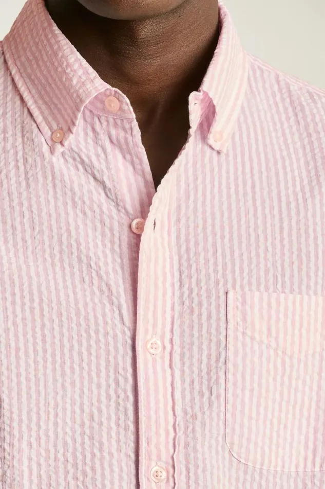 Men Everyday Shirt Rose Morgan Seersucker Stripe Bonobos Casual Shirts