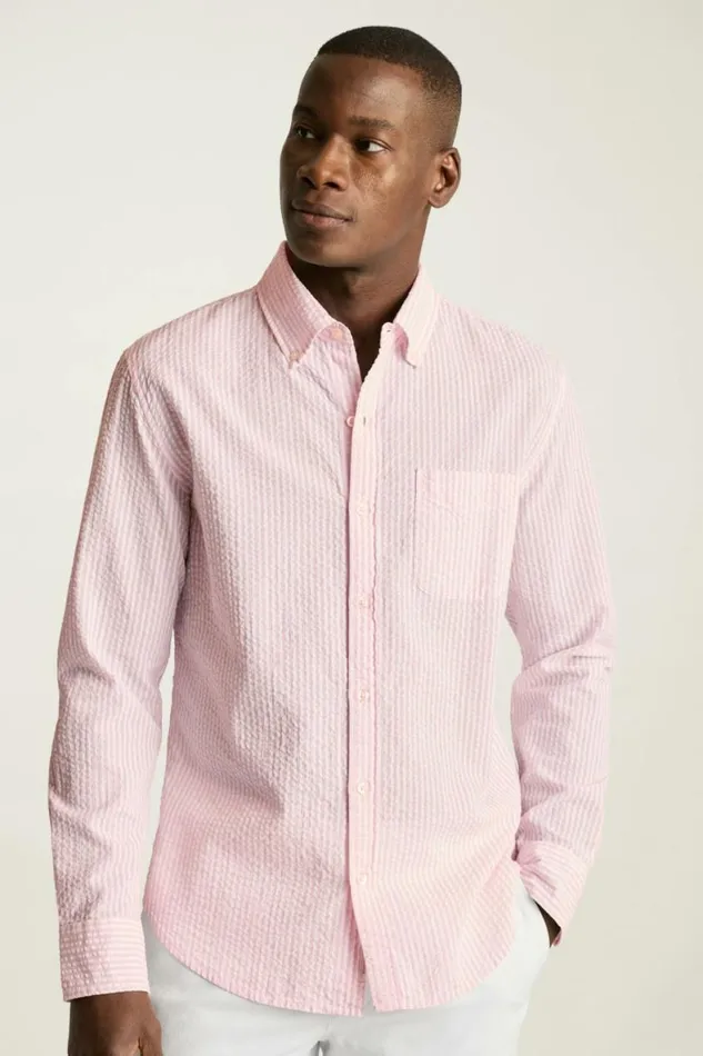 Men Everyday Shirt Rose Morgan Seersucker Stripe Bonobos Casual Shirts