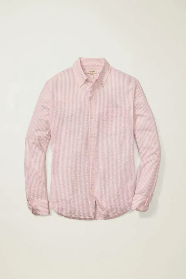 Men Everyday Shirt Rose Morgan Seersucker Stripe Bonobos Casual Shirts