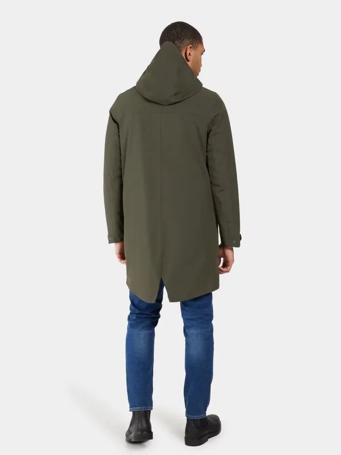 Men Falke Parka Deep Green Didriksons Autumn Jackets
