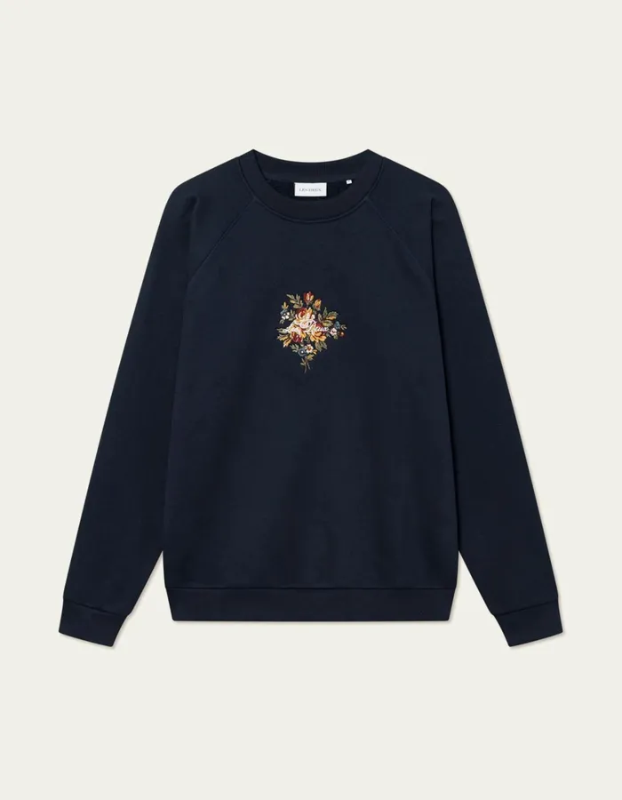 Men Fiore Sweatshirt 8211 Dark Navy Les Deux HoodiesSweatshirts