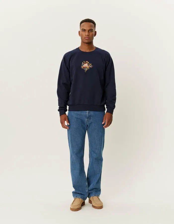 Men Fiore Sweatshirt 8211 Dark Navy Les Deux HoodiesSweatshirts