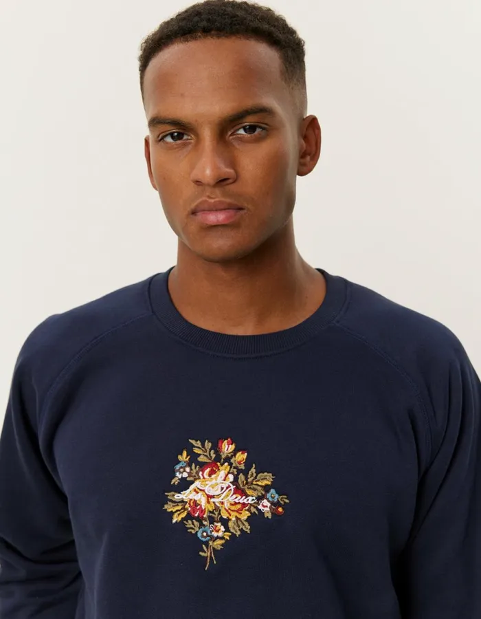 Men Fiore Sweatshirt 8211 Dark Navy Les Deux HoodiesSweatshirts