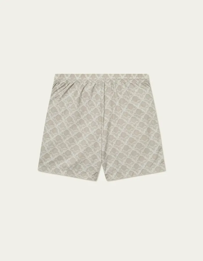 Men Flower Tile Track Shorts 8211 Light SandDark Sand Les Deux Shorts