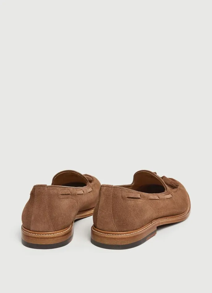 Men Formal Shoes Hackett London Moccasins With Suede Tassels Sand Beige
