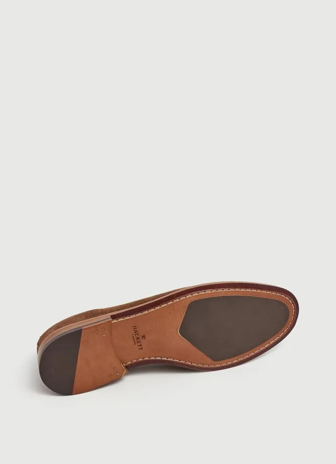 Men Formal Shoes Hackett London Moccasins With Suede Tassels Sand Beige