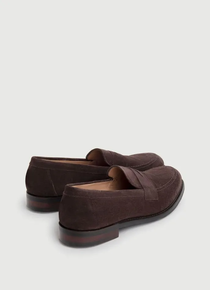 Men Formal Shoes Hackett London Suede Mask Loafers Brown