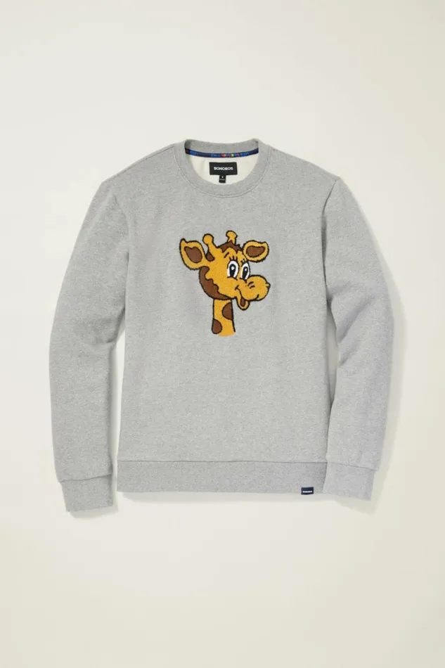 Men Geoffrey Supersoft Crew Graphite Grey Bonobos Crew and VNeck Sweaters