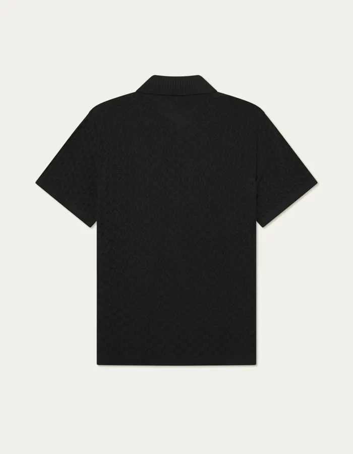 Men Gespertus SS Knit Shirt 8211 BlackBlack Les Deux ShirtsOvershirts