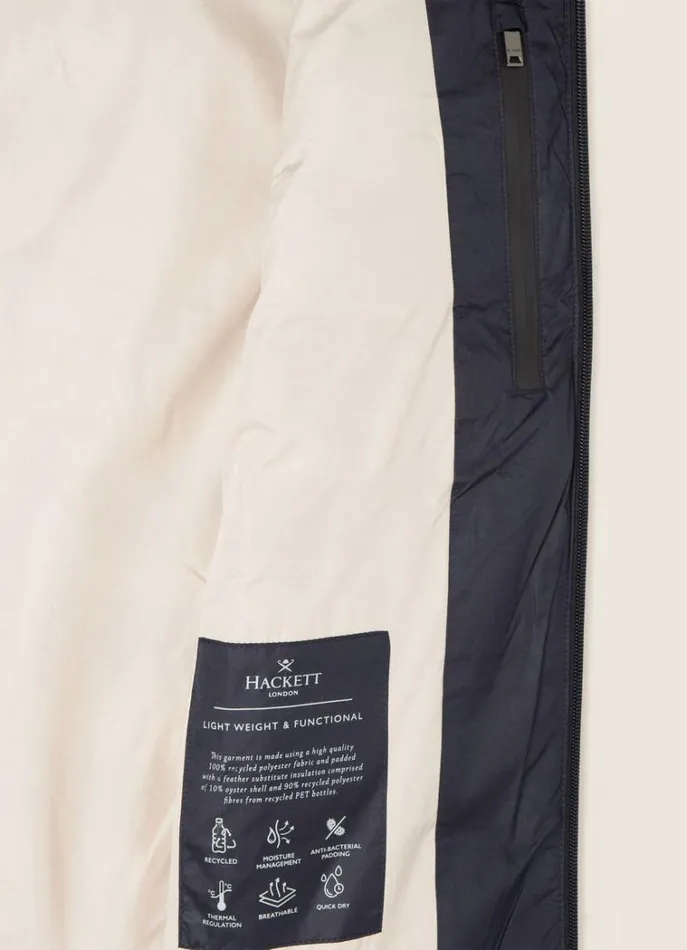 Men Gilets Hackett London Sustainable Padded Gilet Navy Blazer