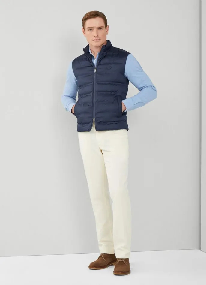 Men Gilets Hackett London Sustainable Padded Gilet Navy Blazer