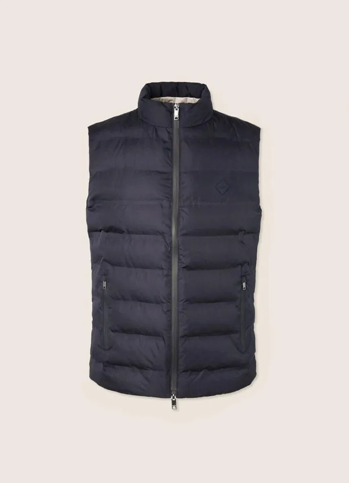 Men Gilets Hackett London Sustainable Padded Gilet Navy Blazer