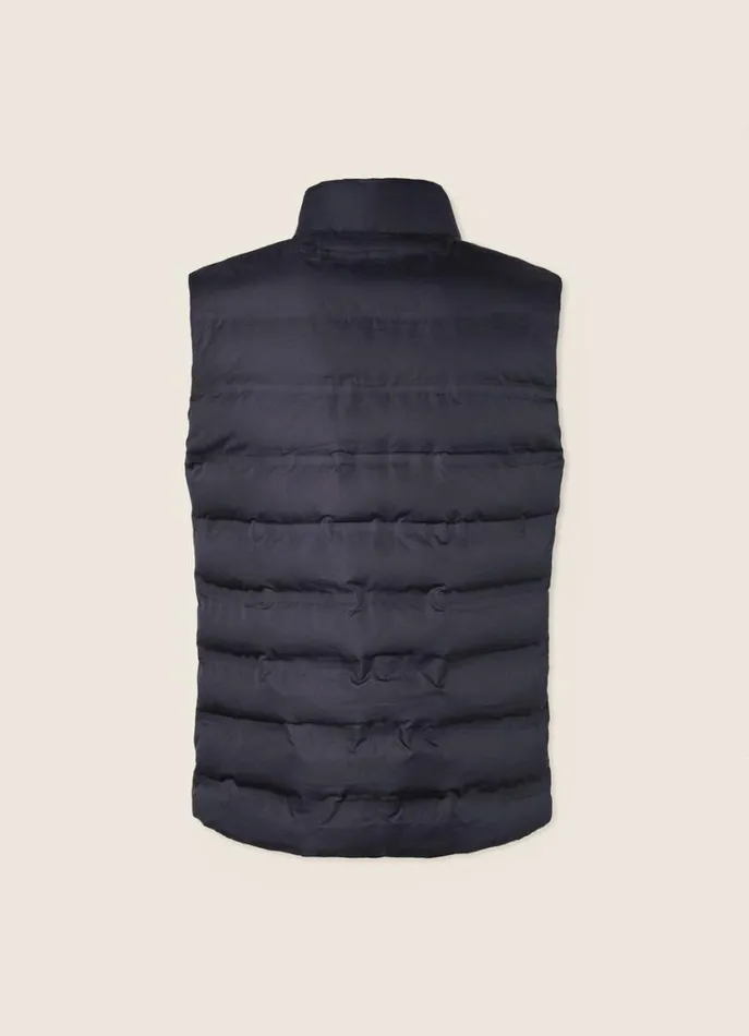 Men Gilets Hackett London Sustainable Padded Gilet Navy Blazer