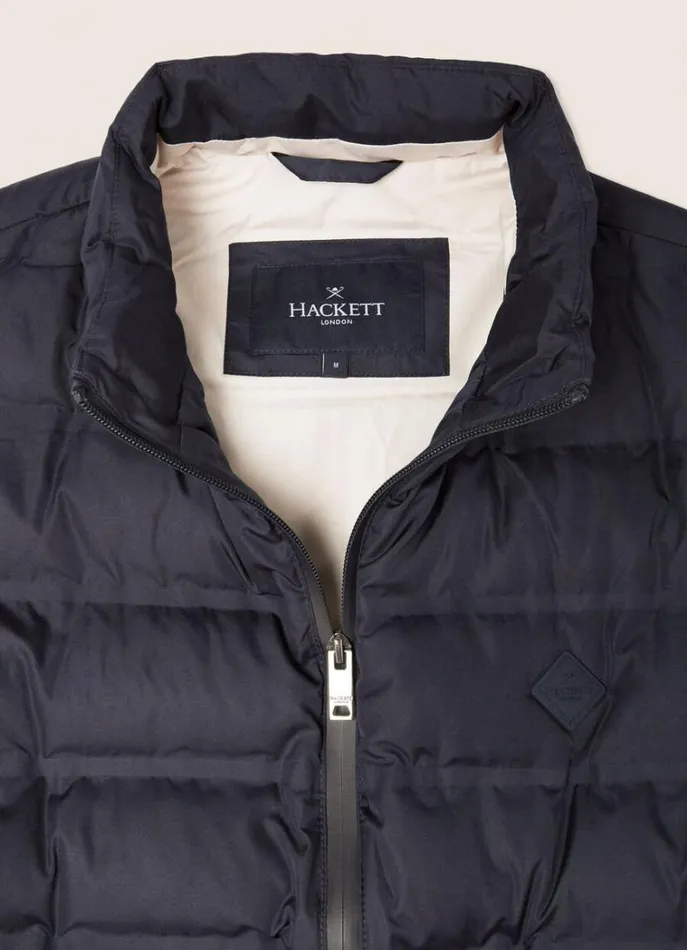 Men Gilets Hackett London Sustainable Padded Gilet Navy Blazer