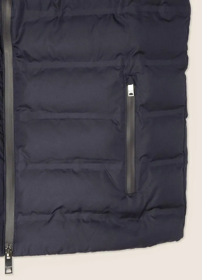 Men Gilets Hackett London Sustainable Padded Gilet Navy Blazer