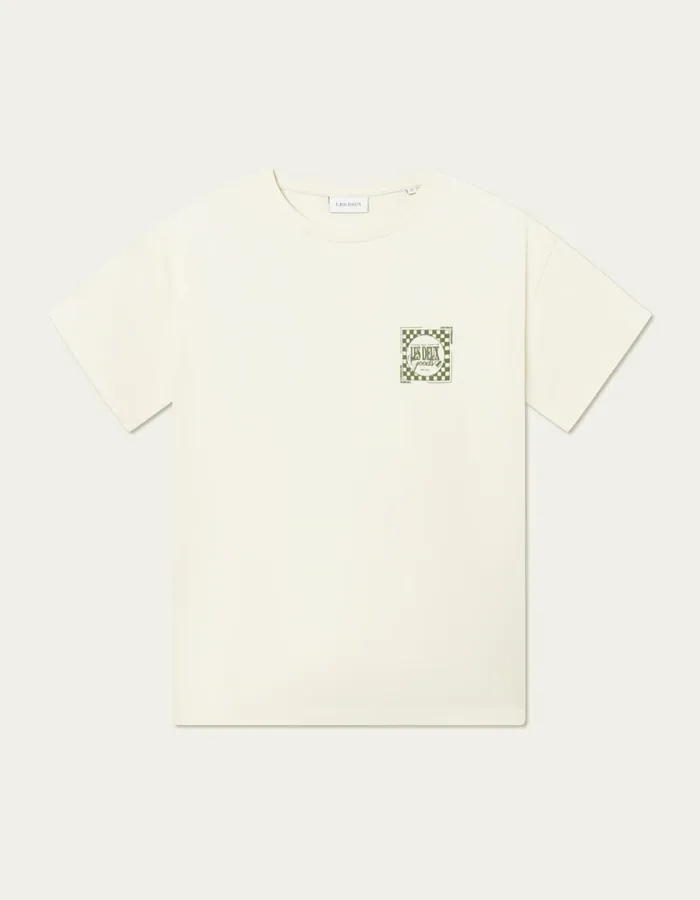 Men Goods TShirt 8211 IvoryChive Green Les Deux Tshirts