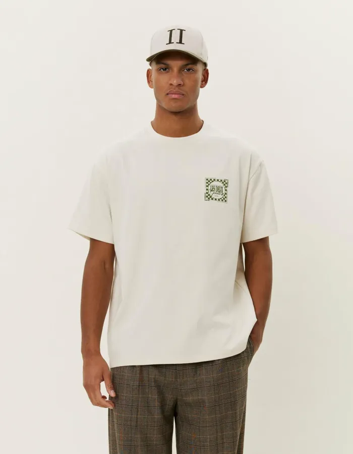 Men Goods TShirt 8211 IvoryChive Green Les Deux Tshirts