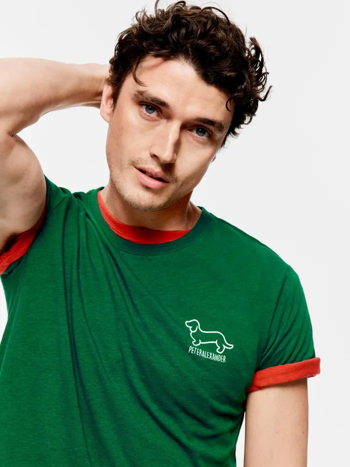 Men Green Pop Penny Logo Tee Green Peter Alexander Tops