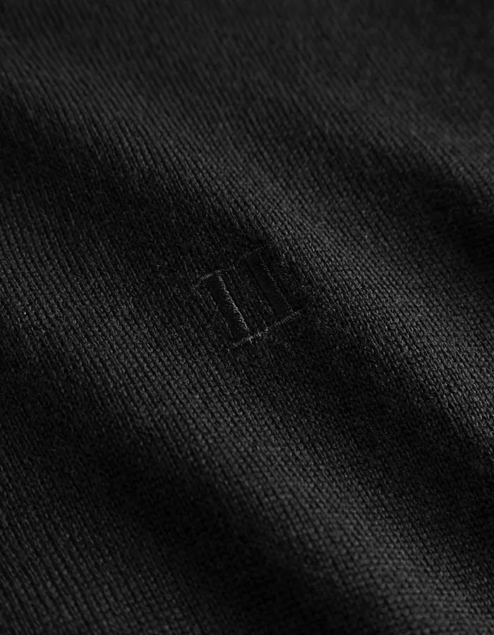 Men Greyson HalfZip Merino Knit 8211 BlackBlack Les Deux Knitwear