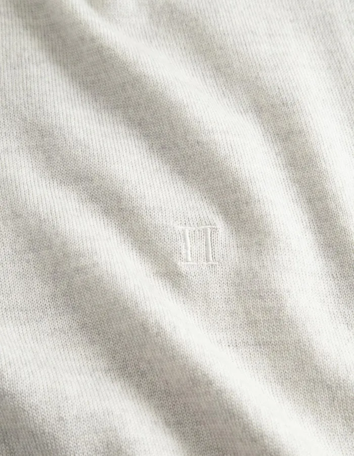 Men Greyson HalfZip Merino Knit 8211 Ivory Melange Les Deux Knitwear
