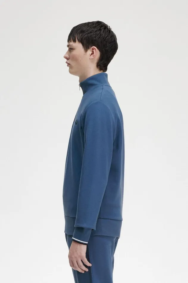 Men Half Zip Sweatshirt Midnight Blue Fred Perry Sweatshirts