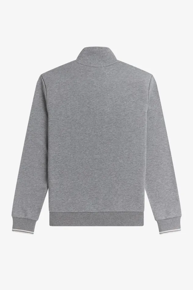 Men Half Zip Sweatshirt Steel Marl Fred Perry Sweatshirts