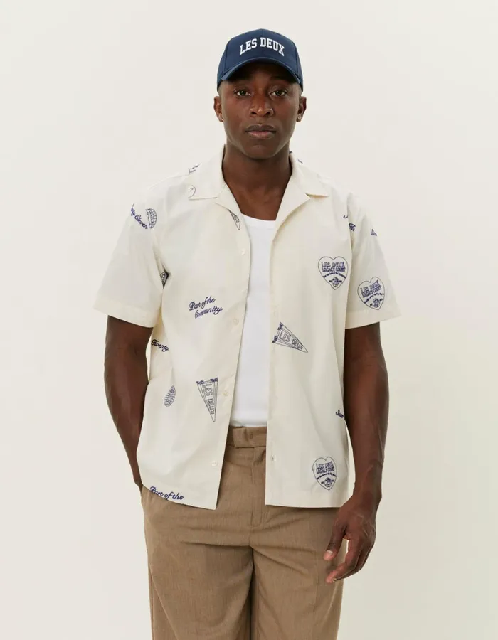 Men Hendrix AOE SS Shirt 8211 IvoryBlueprint Les Deux ShirtsOvershirts
