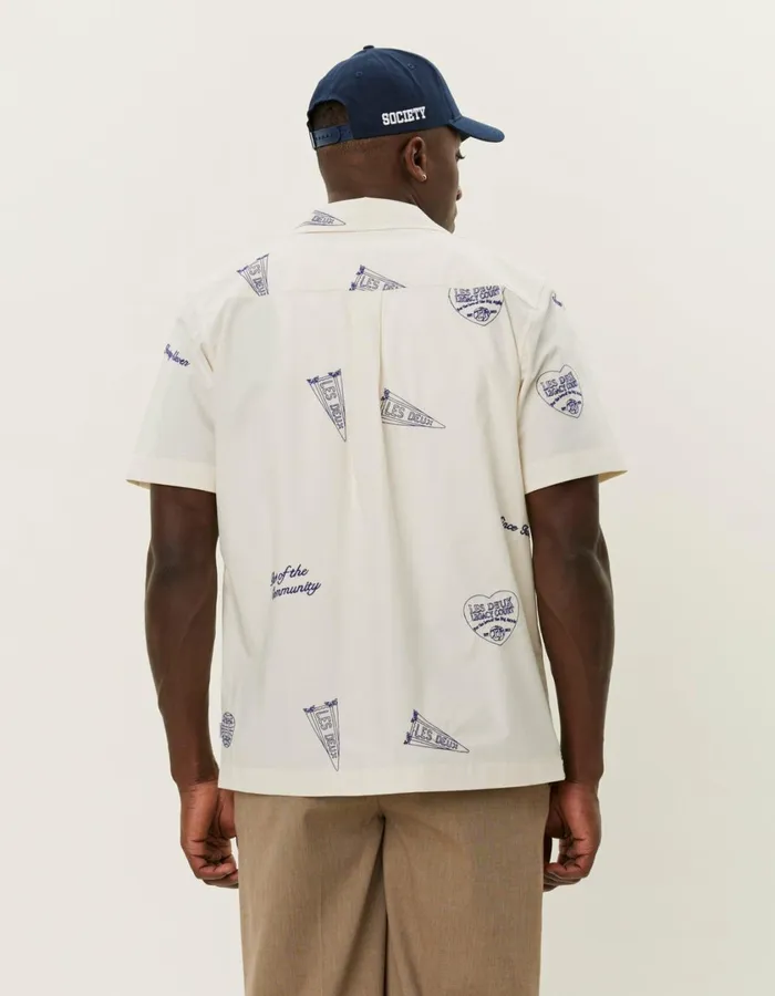 Men Hendrix AOE SS Shirt 8211 IvoryBlueprint Les Deux ShirtsOvershirts