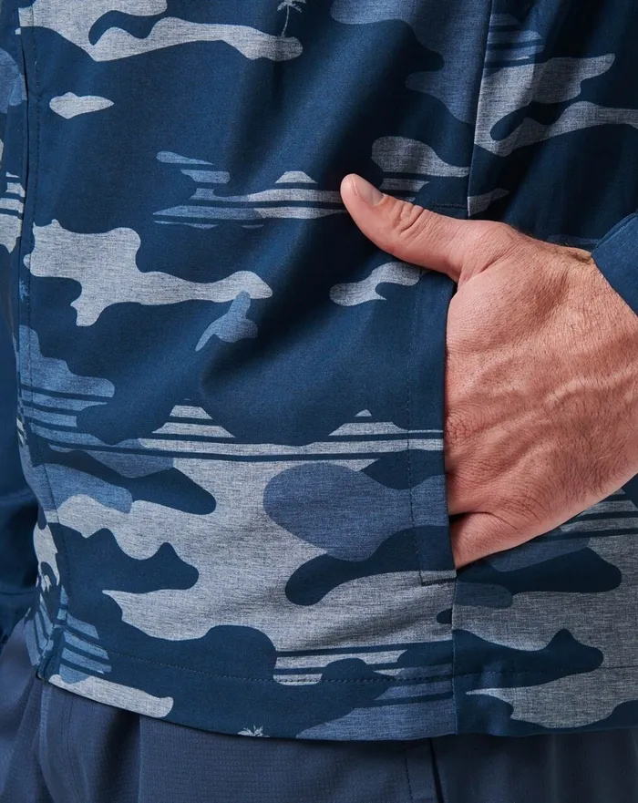 Men Hoodies and Sweatshirts TravisMathew CAMO TECH HOODIE Blue Nights