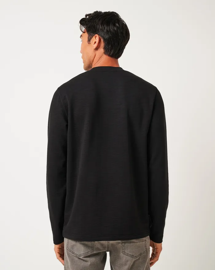 Men Hoodies and Sweatshirts TravisMathew MAN ABOUT TOWN CREW Black