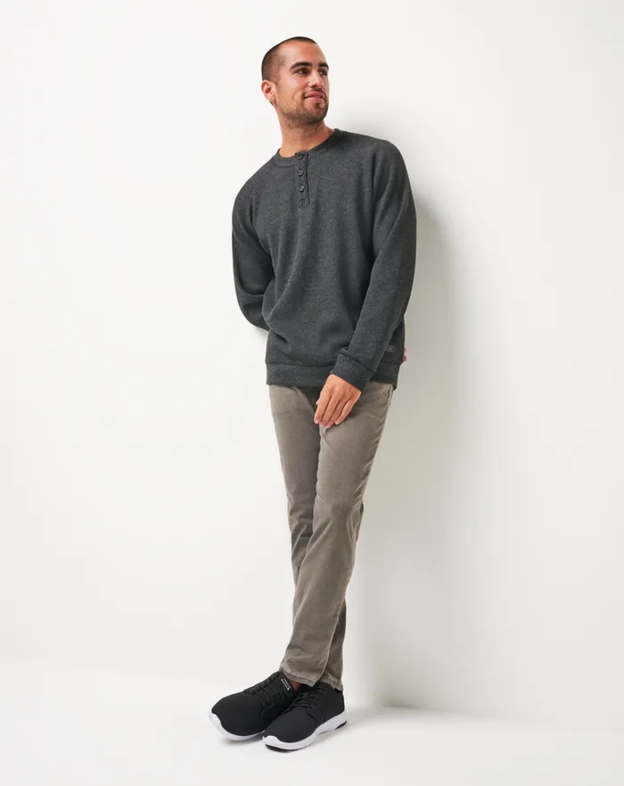 Men Hoodies and Sweatshirts TravisMathew STORM BREW CLOUD WAFFLE HENLEY Heather Dark Grey Men Hoodies and Sweatshirts TravisMathew STORM BREW CLOUD WAFFLE HENLEY Heather Dark Grey