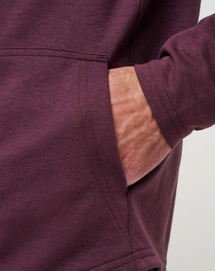 Men Hoodies and Sweatshirts TravisMathew UPGRADED TECH HOODIE Heather Mauve Wine Men Hoodies and Sweatshirts TravisMathew UPGRADED TECH HOODIE Heather Mauve Wine