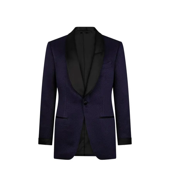 Men Jackets Tom Ford Honeycomb Viscose Atticus Cocktail Jacket
