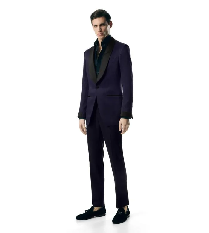 Men Jackets Tom Ford Honeycomb Viscose Atticus Cocktail Jacket