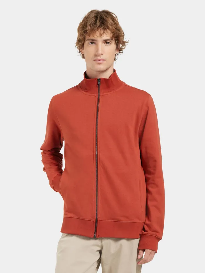 Men Jake FullZip Ochre Red Didriksons Hoodies and Sweatshirts
