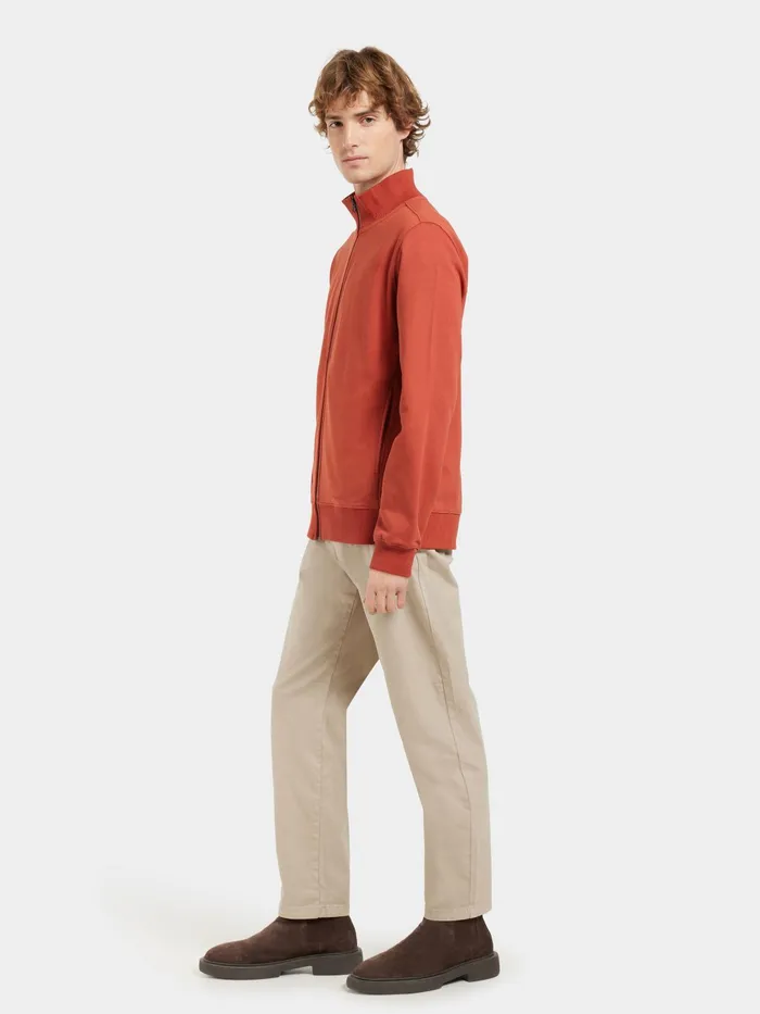 Men Jake FullZip Ochre Red Didriksons Hoodies and Sweatshirts