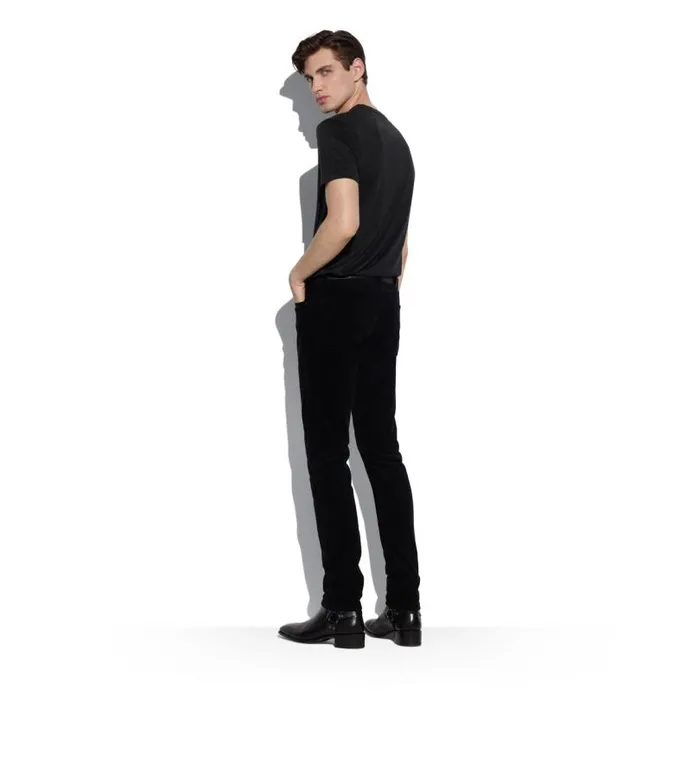 Men Jeans Tom Ford 12 Waves Cord Slim Fit Denim Black Men Jeans Tom Ford 12 Waves Cord Slim Fit Denim Black