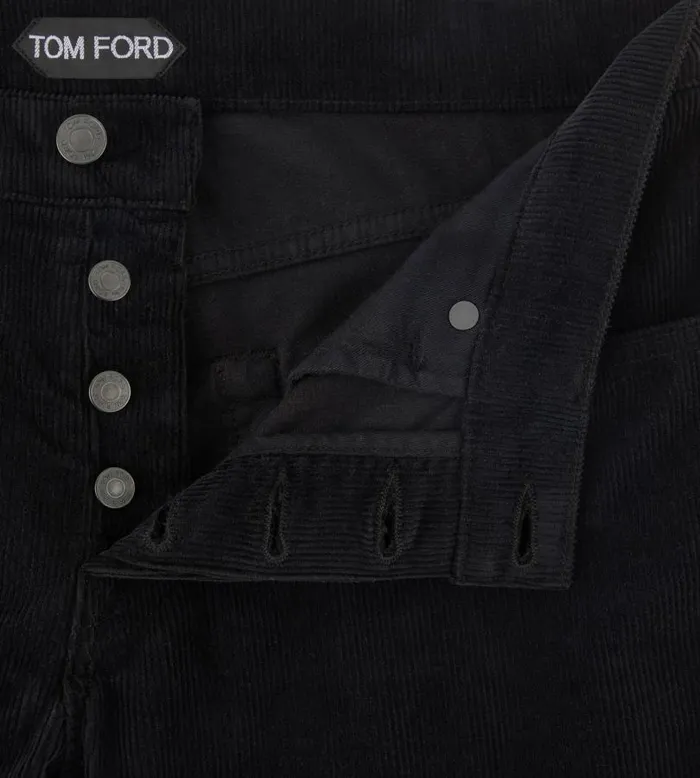 Men Jeans Tom Ford 12 Waves Cord Slim Fit Denim Black Men Jeans Tom Ford 12 Waves Cord Slim Fit Denim Black