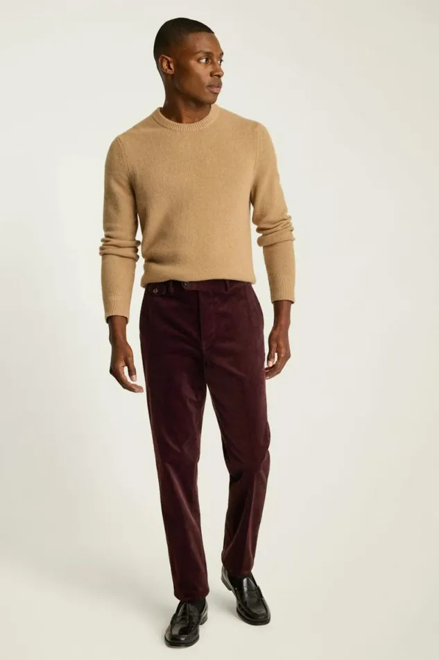Men Jetsetter Italian Corduroy Dress Pant Dark Burgundy Bonobos Dress Pants