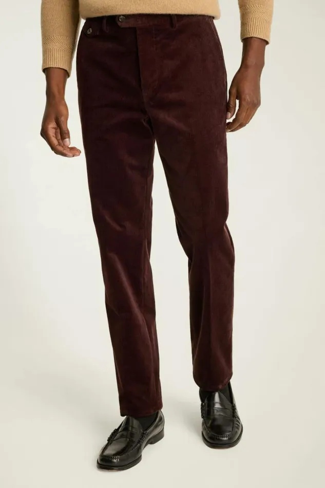 Men Jetsetter Italian Corduroy Dress Pant Dark Burgundy Bonobos Dress Pants