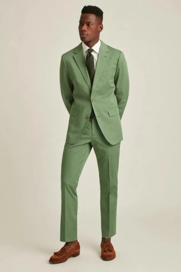 Men Jetsetter Italian Cotton Blazer Sea Green Bonobos Blazers and Sport Coats