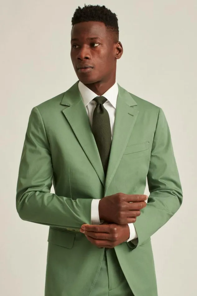 Men Jetsetter Italian Cotton Blazer Sea Green Bonobos Blazers and Sport Coats