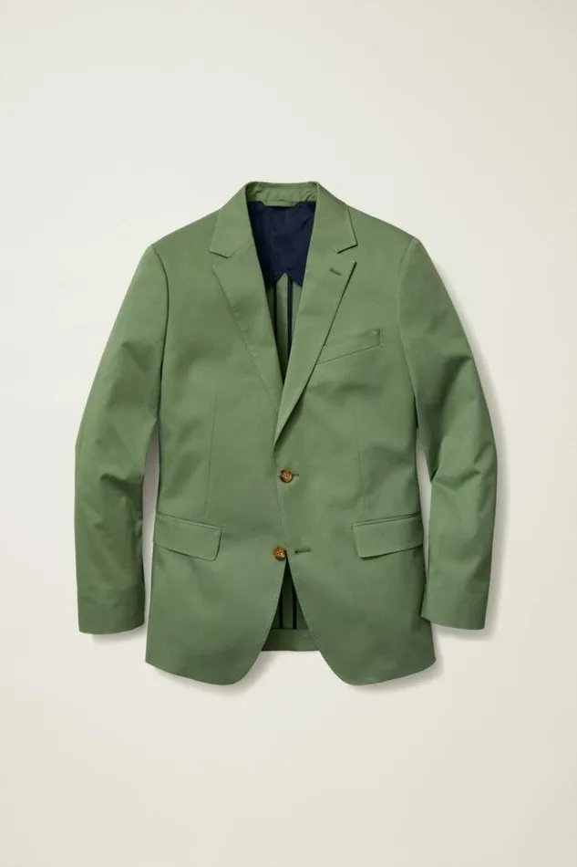 Men Jetsetter Italian Cotton Blazer Sea Green Bonobos Blazers and Sport Coats