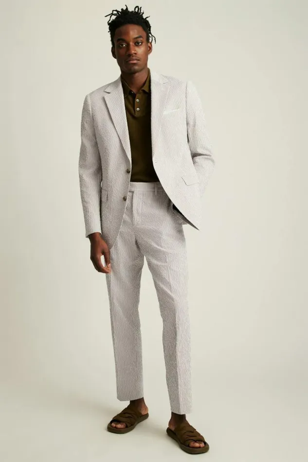 Men Jetsetter Italian Seersucker Blazer Khaki And White Stripe Bonobos Blazers and Sport Coats Men Jetsetter Italian Seersucker Blazer Khaki And White Stripe Bonobos Blazers and Sport Coats
