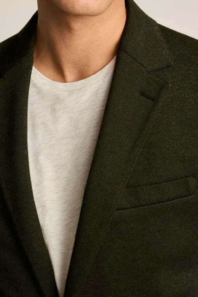 Men Jetsetter Knit Blazer Olive Birdseye Bonobos Blazers and Sport Coats
