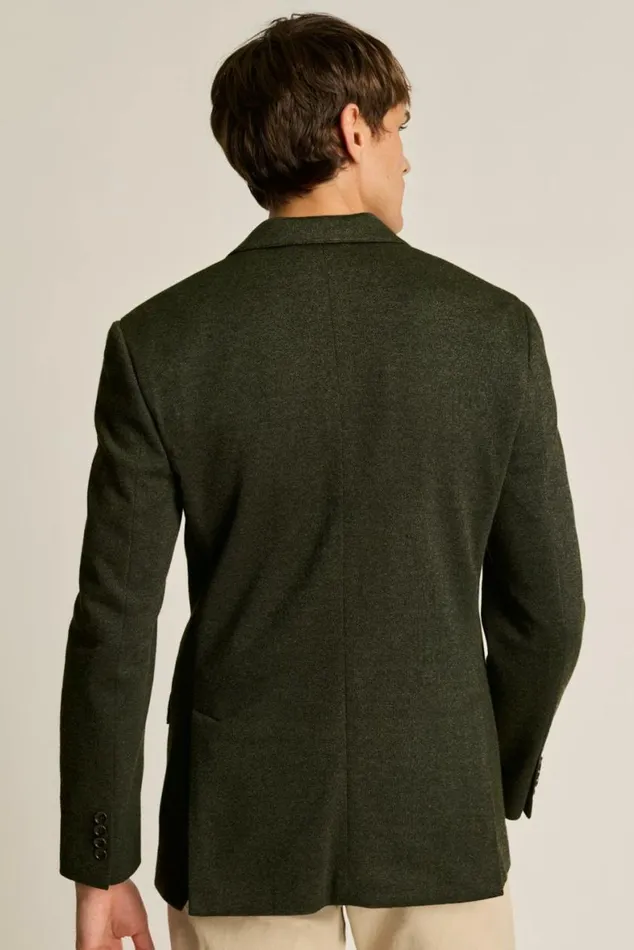 Men Jetsetter Knit Blazer Olive Birdseye Bonobos Blazers and Sport Coats