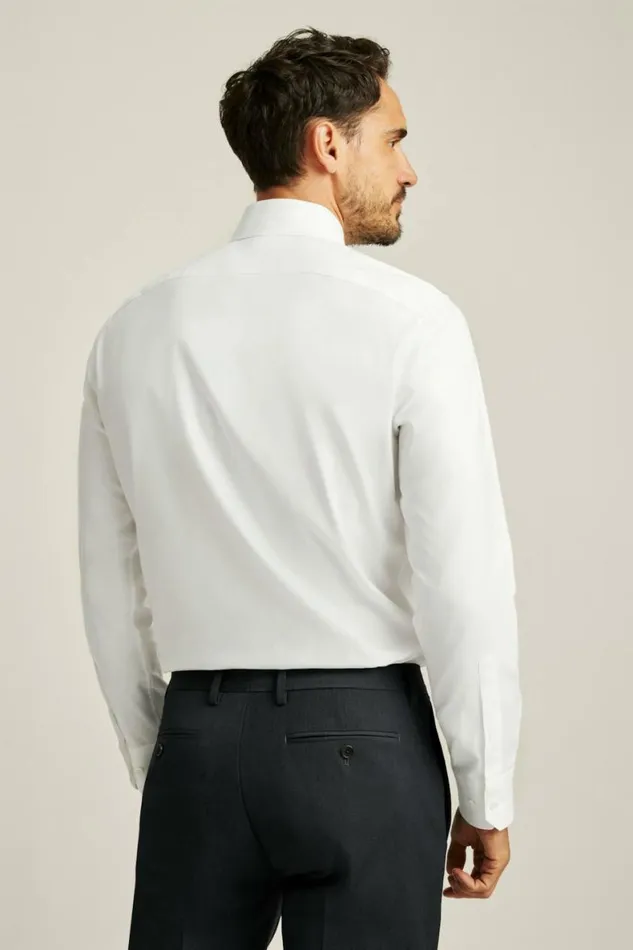 Men Jetsetter Premium Dress Shirt White Dobby Bonobos Formal Dress Shirts