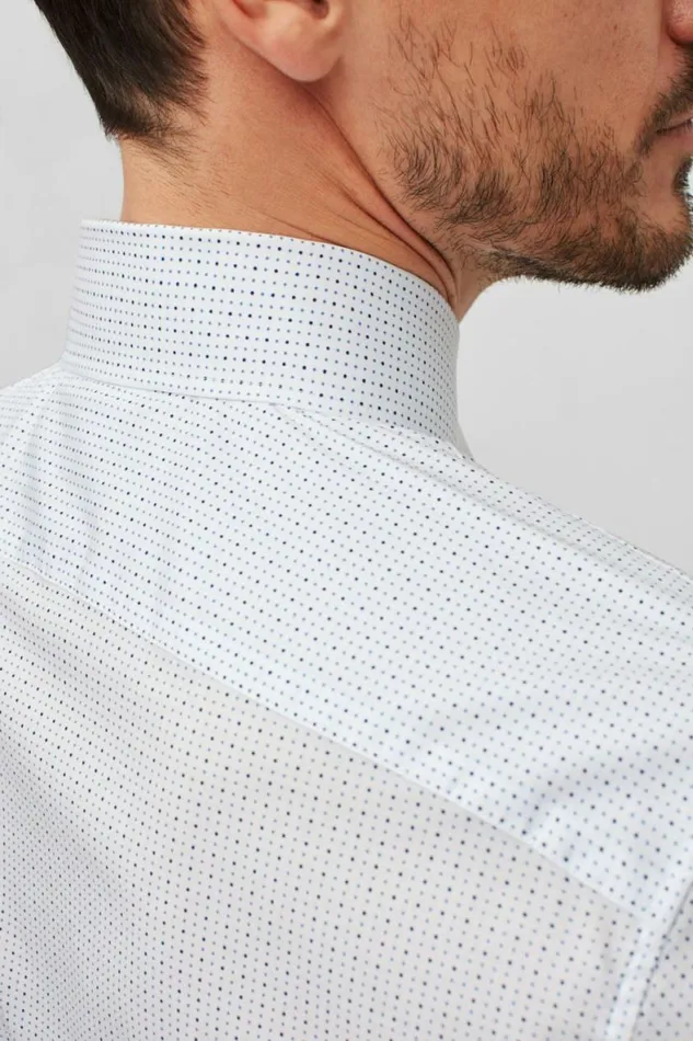 Men Jetsetter Stretch Dress Shirt Cornflower Blue Dot Bonobos Business Casual Shirts