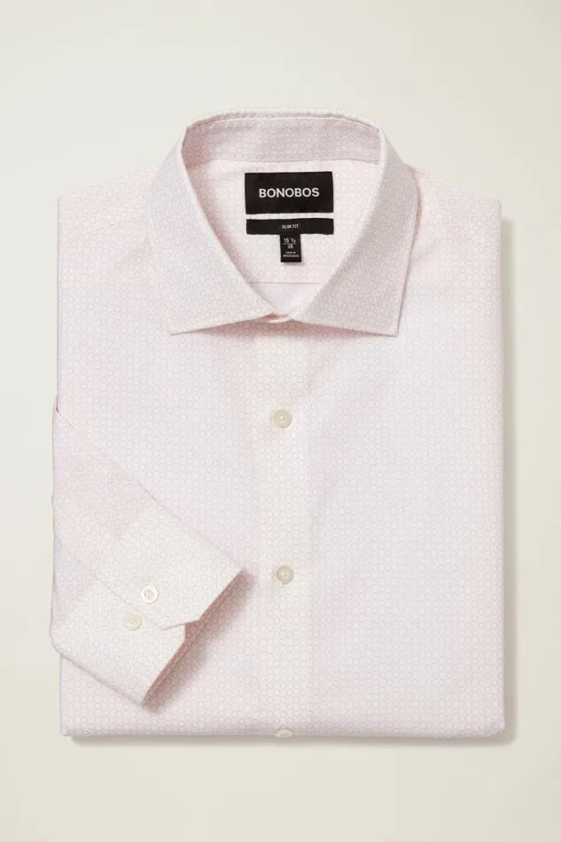 Men Jetsetter Stretch Dress Shirt Lavender Stencil Geo Bonobos Business Casual Shirts